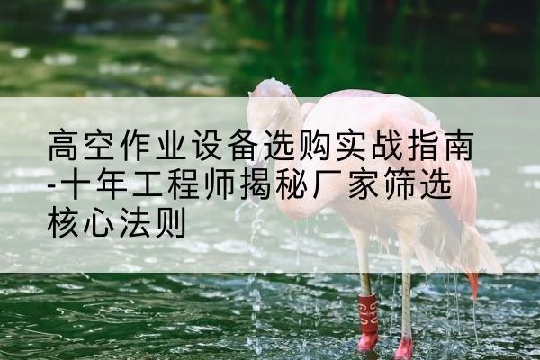 肃南剪叉式升降机厂家-高空作业设备选购实战指南-十年工程师揭秘厂家筛选核心法则